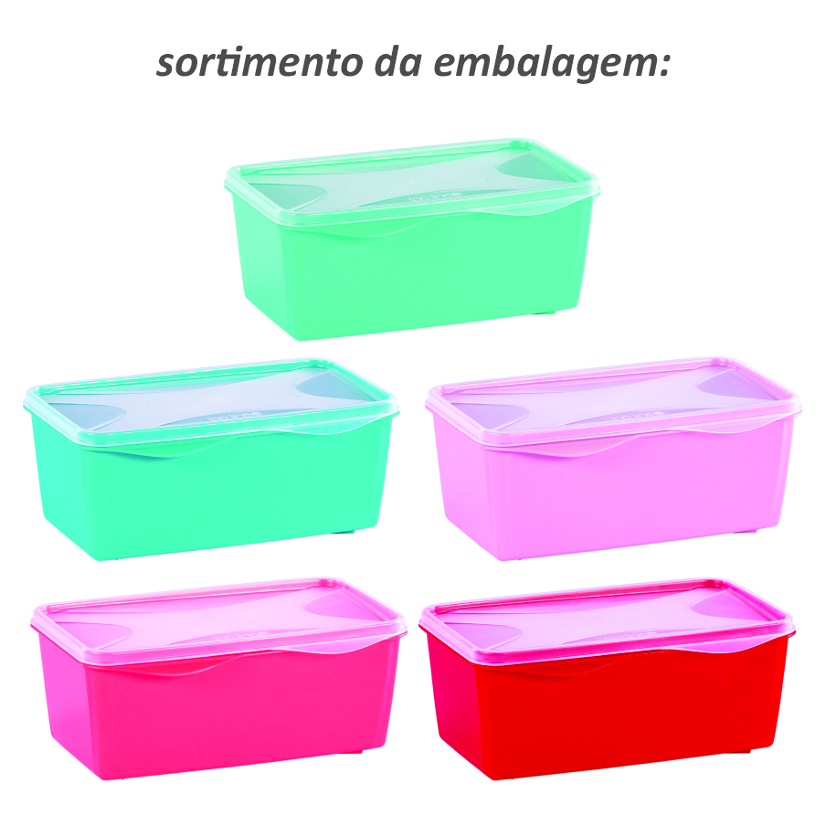 organizador multiúso retangular 1,5 L