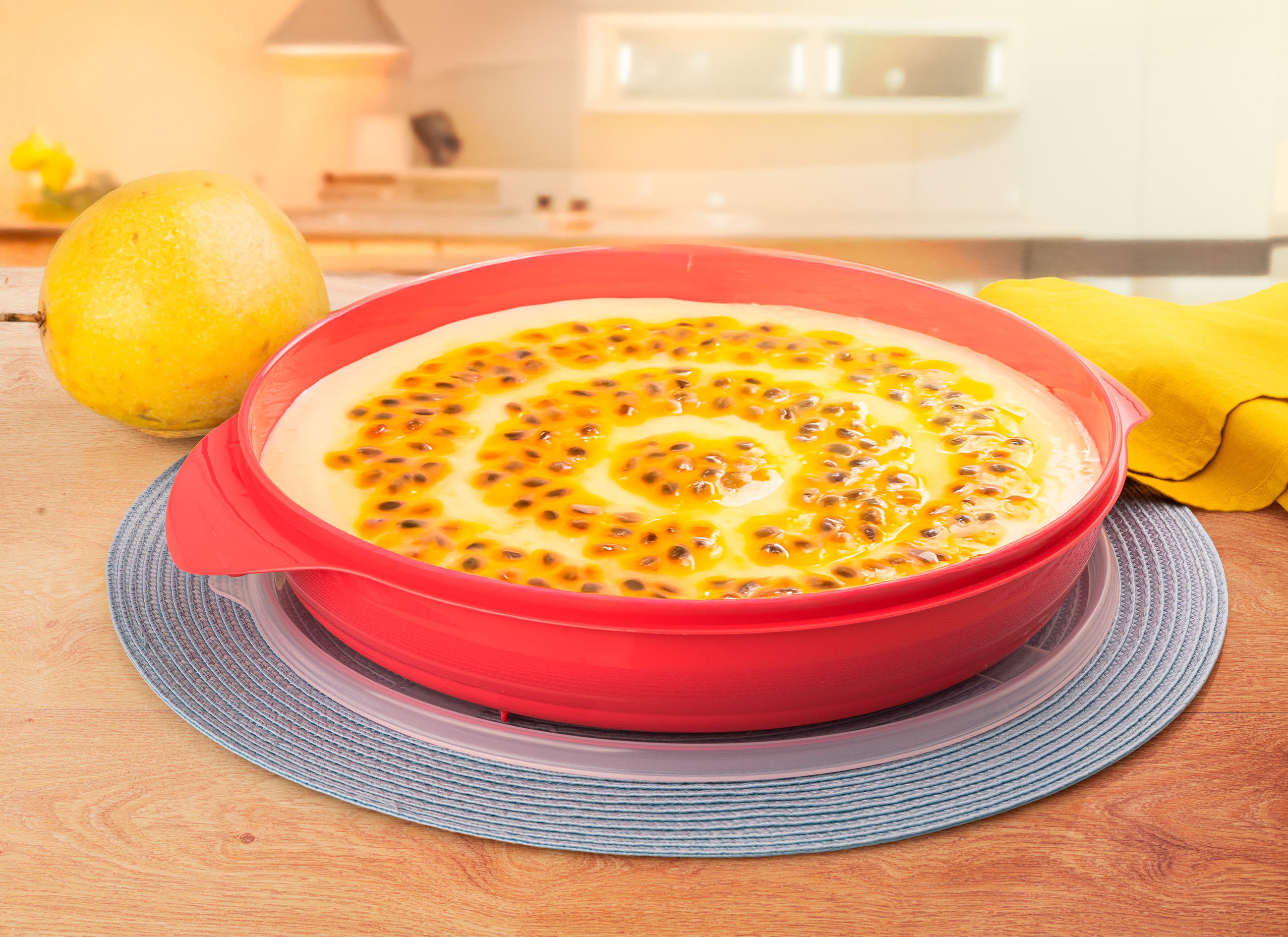 organizador multiúso redondo 1,8 L com pega anatômica