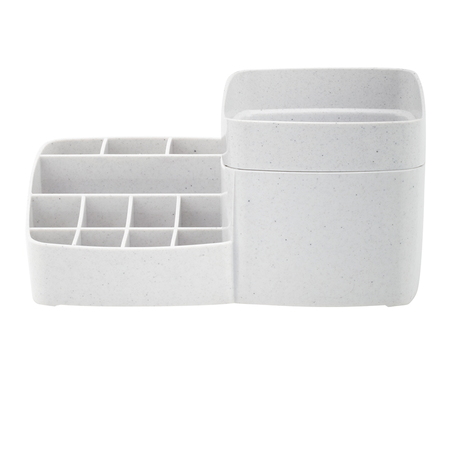 organizador de maquiagens com porta algodão (quartzo)