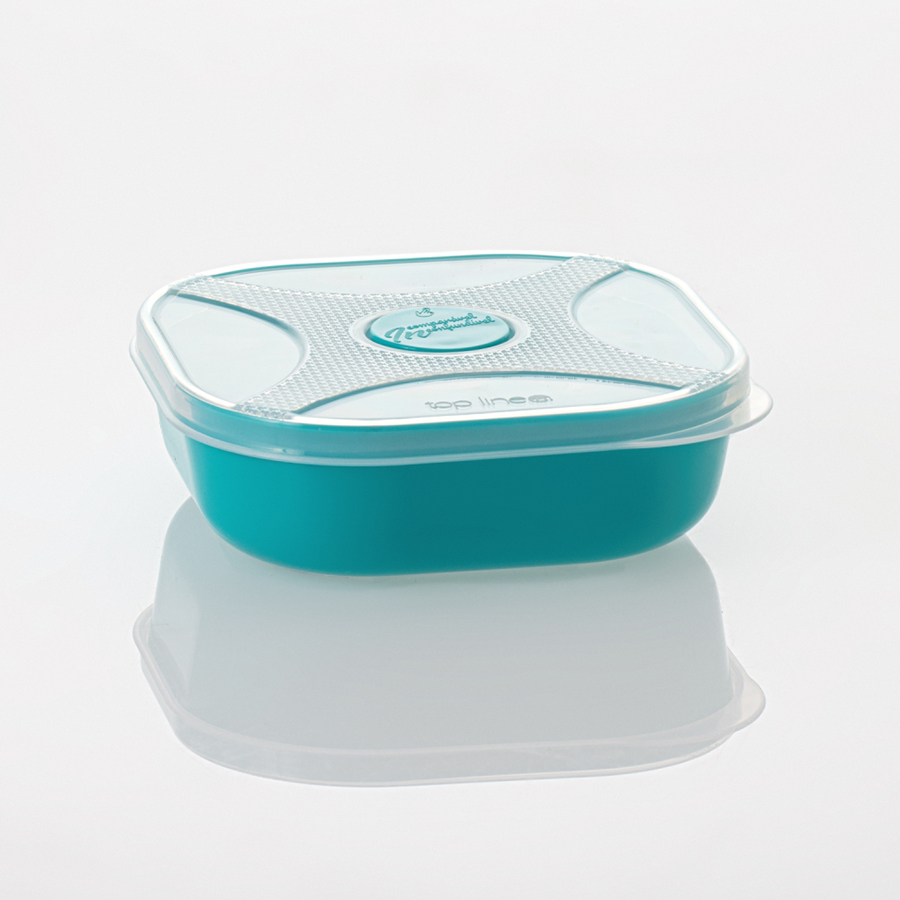 organizador multiúso quadrado 320 ml com válvula de micro-ondas para alívio de calor