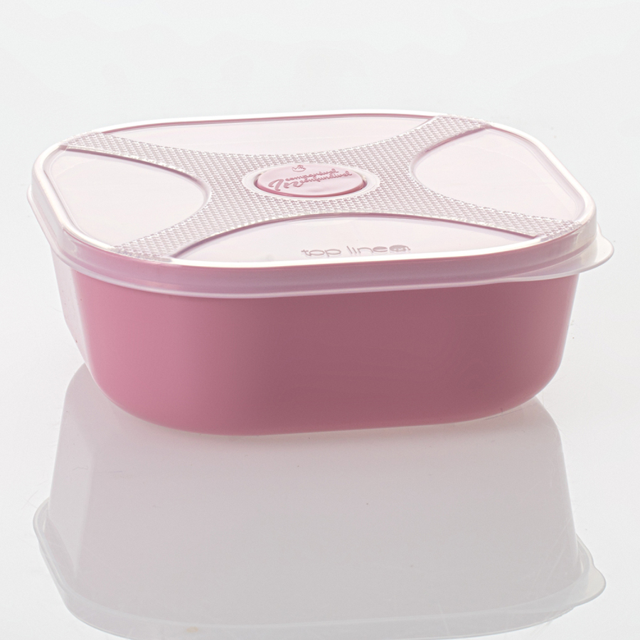 organizador multiúso quadrado 740 ml com válvula de micro-ondas para alívio de calor