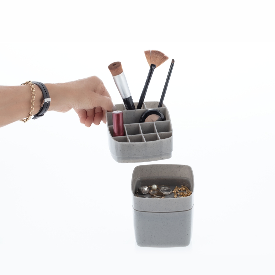 imagem do produto organizador de maquiagens com porta jóias